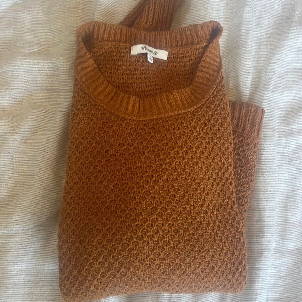 Madewell crew neck open knit sweater
